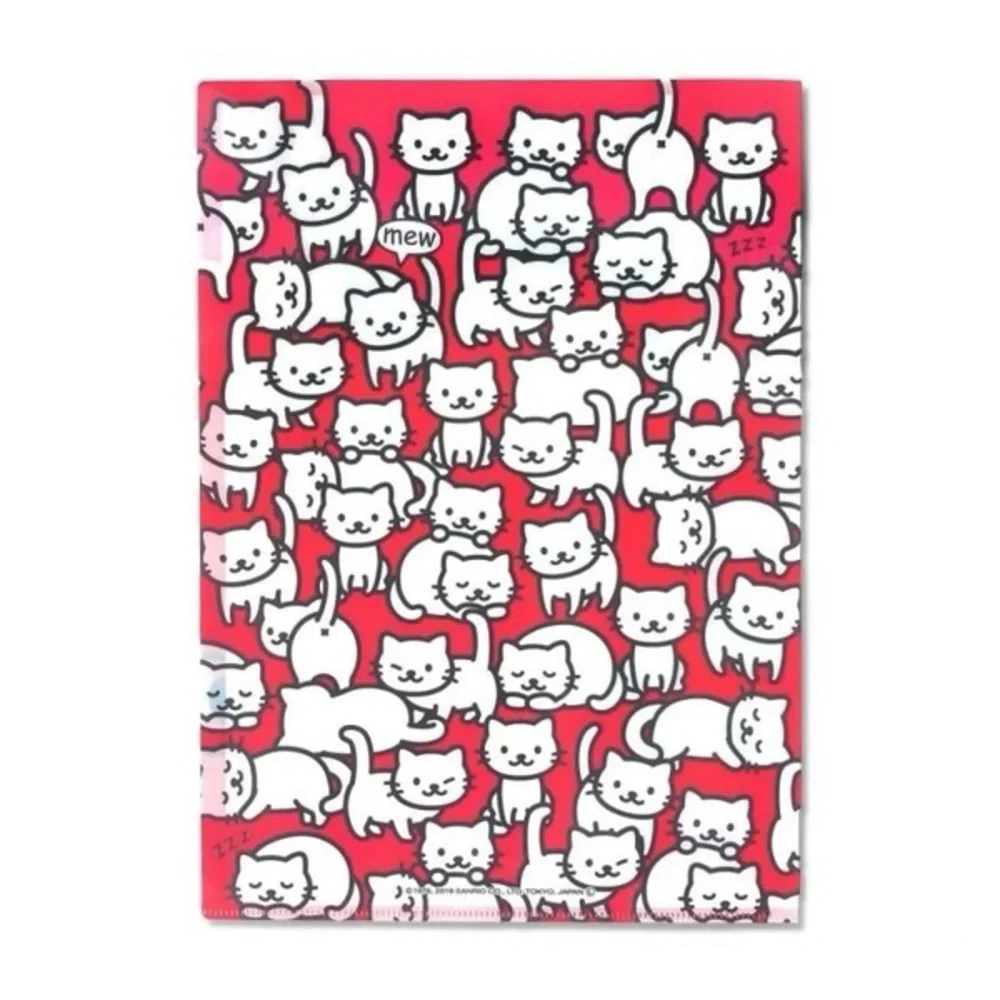 Sanrio 2pc Hello Kitty Paper File Plastic File Sleeve, L-Type, Kawaii Cat Cats